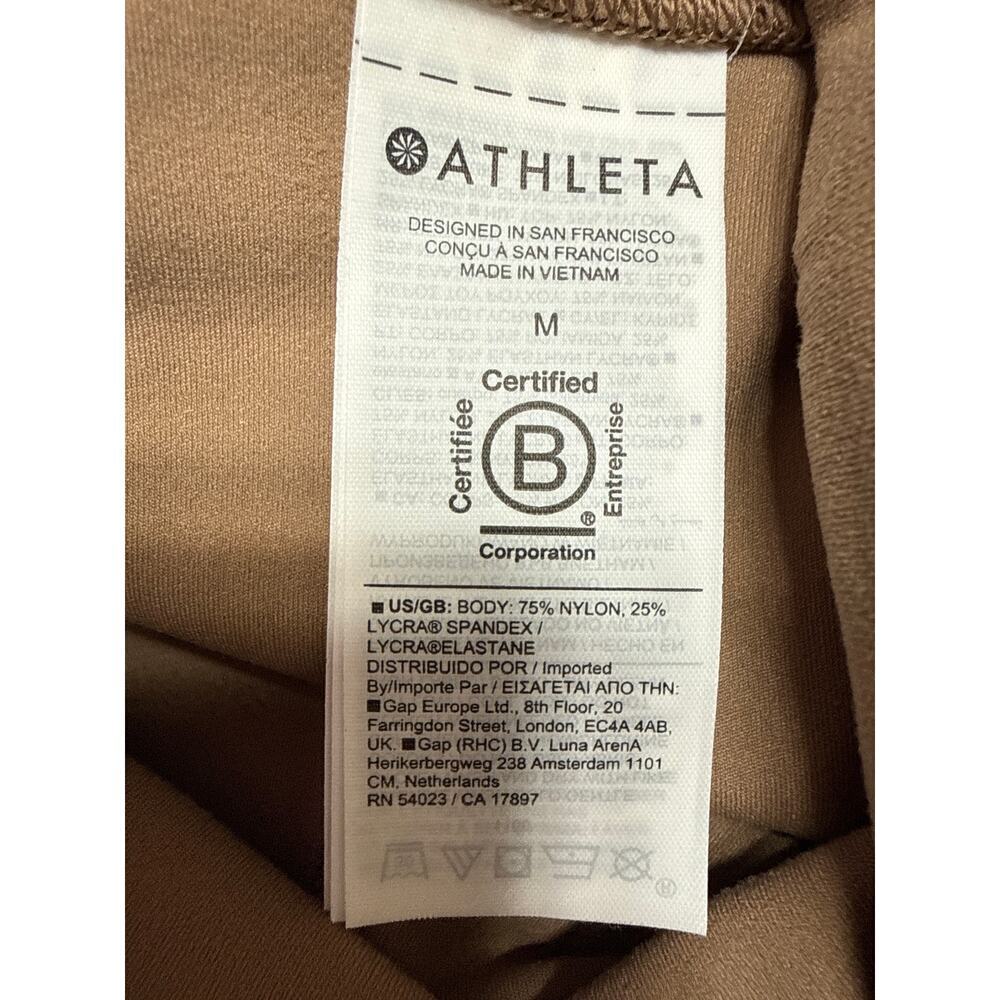 Athleta Transcend Stash Crop Straight Leg Pant Sz M Rustic Beige #533441 *EUC - Picture 11 of 12